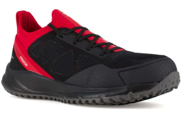 Image of Reebok All Terrain Trail Running Oxford, Steel Toe Work Shoe - Mens, Black/Red, 10.5M, RB4093-BlackandRed-10.5M