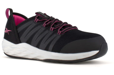 Image of Reebok Astroride Work Athletic Oxford - Womens, Medium, Black/Pink, 6, 690774465831