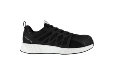 Image of Reebok Fusion Flexweave Athletic Work Shoe - Womens, Medium, Black/White, 10.5, 690774501720