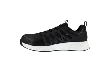 Image of Reebok Fusion Flexweave Athletic Work Shoe - Womens, Medium, Black/White, 10.5, 690774501720