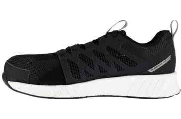Image of Reebok Fusion Flexweave Athletic Work Shoe - Womens, Medium, Black/White, 10.5, 690774501720