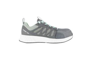 Image of Reebok Fusion Flexweave Athletic Work Shoe - Womens, Wide, Grey/Mint Green, 7, 690774488472