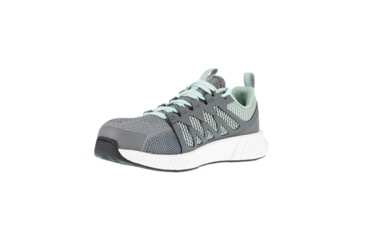Image of Reebok Fusion Flexweave Athletic Work Shoe - Womens, Wide, Grey/Mint Green, 7, 690774488472