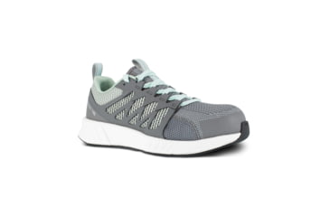 Image of Reebok Fusion Flexweave Athletic Work Shoe - Womens, Wide, Grey/Mint Green, 7, 690774488472
