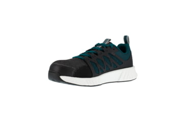 Image of Reebok Fusion Flexweave Athletic Work Shoe - Womens, Medium, Teal/Black, 11.5, 690774488175