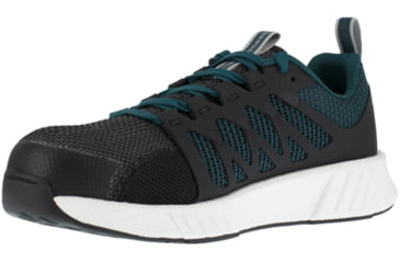 Image of Reebok Fusion Flexweave Athletic Work Shoe - Womens, Medium, Teal/Black, 11.5, 690774488175