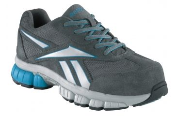 Image of REEBOK Ketia Womens Oxford, W, Grey/Blue, 6 RB446-GRYBLU-6-WOMEN-W