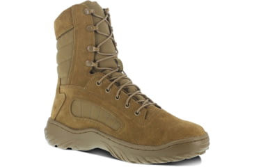 Image of Reebok Mens Fusion Max 8in Tactical Boots w/ Soft Toe, Leather, Coyote Brown, 4, M CM8992-COYOTEBRN-4-M-M