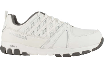 Image of Reebok Sublite Work Athletic Shoes - Mens, Wide, Steel Toe, White, 5, 690774392212