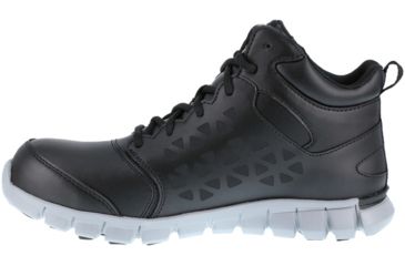 Image of Reebok Sublite Cushion Athletic Mid Cut, Alloy Toe Work Shoe - Mens, Medium, Waterproof, Black/Grey, 4, 690774498860