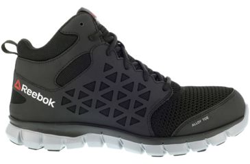 Image of Reebok Sublite Cushion Athletic Mid Cut, Alloy Toe Work Shoe - Mens, Medium, Black, 6.5, 690774470194