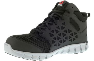 Image of Reebok Sublite Cushion Athletic Mid Cut, Alloy Toe Work Shoe - Mens, Medium, Black, 6.5, 690774470194