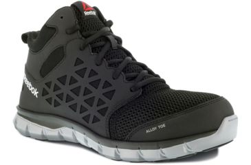 Image of Reebok Sublite Cushion Athletic Mid Cut, Alloy Toe Work Shoe - Mens, Medium, Black, 6.5, 690774470194