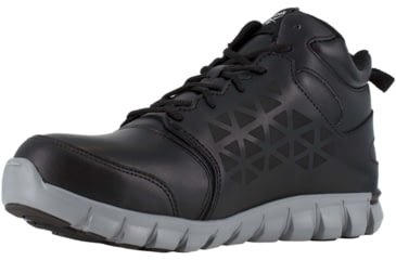 Image of Reebok Sublite Cushion Athletic Mid Cut, Alloy Toe Work Shoe - Mens, Wide, CushGuard Metatarsal Guard, Black, 4, 690774456235