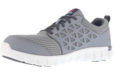 Image of Reebok Sublite Cushion Athletic Oxford, Alloy Toe Work Shoe - Mens, Medium, Grey, 9, 690774386570