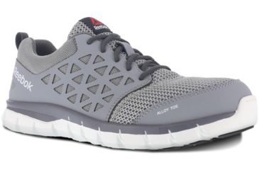 Image of Reebok Sublite Cushion Athletic Oxford, Alloy Toe Work Shoe - Mens, Medium, Grey, 9, 690774386570