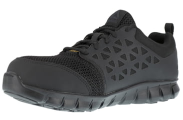 Image of Reebok Sublite Cushion Athletic Oxford, Composite Toe Work Shoe - Mens, Medium, Black, 8.5, 690774478480