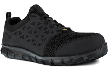 Image of Reebok Sublite Cushion Athletic Oxford, Composite Toe Work Shoe - Mens, Medium, Black, 8.5, 690774478480