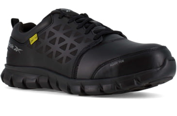 Image of Reebok Sublite Cushion Work Athletic Oxford with CushGuard Internal Met Guard - Mens, Black, 8.5, Wide, 690774464742