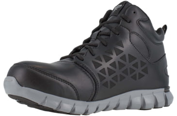 Image of Reebok Sublite Cushion Work Shoe Alloy Toe Athletic Mid Cut - Womens, Black, 7, Medium, 690774454507