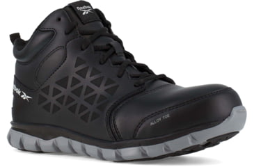 Image of Reebok Sublite Cushion Work Shoe Alloy Toe Athletic Mid Cut - Womens, Black, 7, Medium, 690774454507