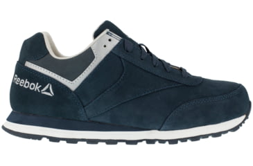 Image of Reebok Womens Leelap Steel Toe Oxford Retro Jogger Shoes, Navy, 10.5, RB195-NAVY-10.5-WOMENS-M