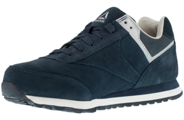 Image of Reebok Womens Leelap Steel Toe Oxford Retro Jogger Shoes, Navy, 10.5, RB195-NAVY-10.5-WOMENS-M