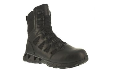 Image of Reebok Womens ZigKick Tactical8in Tactical Boots w/Side Zipper, Black, 6 RB846-BLACK-6-WOMENS-W