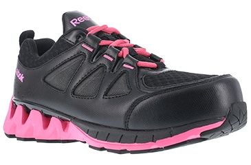 Image of Reebok Zigkick Work Athletic Oxford 6 M, Women, Black/Pink RB330-Black/Pink-6-Women-M