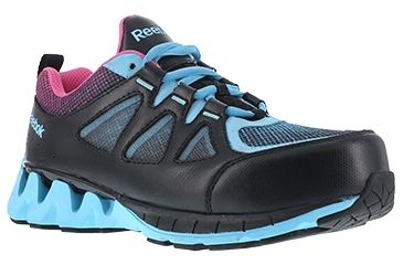 Image of Reebok Zigkick Work Athletic Oxfords 6 W, Women, Black/Blue RB325-Black/Blue-6-Women-W