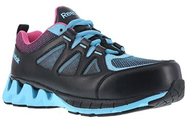 Image of Reebok Zigkick Work Athletic Oxfords 8.5 M, Women, Black/Blue RB325-Black/Blue-85-Women-M