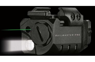 Image of REFURB Crimson Trace Rail Master Pro - Universal Rail Mount Laser-LED, Black, Green Laser