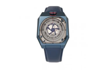 Image of Reign Asher Automatic Sapphire Crystal Leather-Band Watch, Blue, One Size, REIRN5105