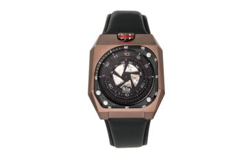 Image of Reign Asher Automatic Sapphire Crystal Leather-Band Watch, Brown/Black, One Size, REIRN5104