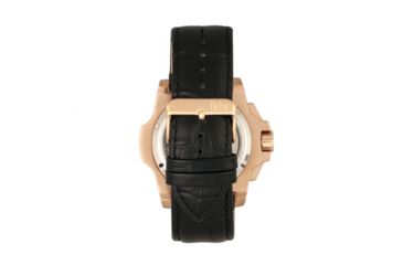 Image of Reign Commodus Automatic Skeleton Leather-Band Watch, Rose Gold/Black, One Size, REIRN4005