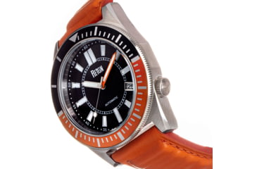 Image of Reign Francis Leather-Band Watch w/Date, Black/Orange, One Size, REIRN6305