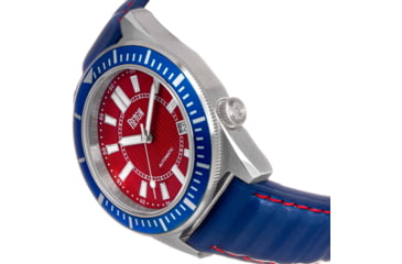 Image of Reign Francis Leather-Band Watch w/Date, Blue/Red, One Size, REIRN6306