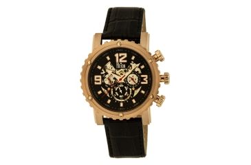 Image of Mens Alpin Watch,45mm,Black Dial,Bronze Bezel,Black Leather Strap