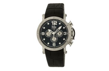 Image of Mens Toretto Watch,44mm,Black Dial,Silver Bezel,Black Strap