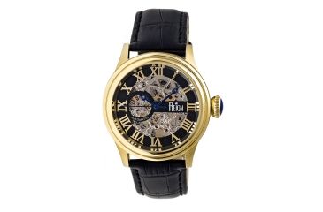 Image of Reign RN2005 Kennedy Mens Watch, Black Band, Black Face, Yellow Case REIRN2005
