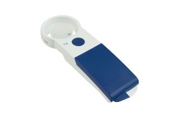 Image of Reizen EZ Touch 7X23D LED Handheld Magnifier Loupe - Round Lens 50mm, White/Blue R6505