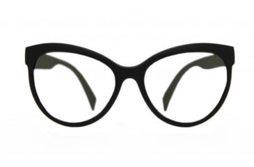Image of Reks Cat Eye Eyeglasses, HD Polycarbonate Signature, Brown, Single Vision, cat-eye-trans-poly-sig