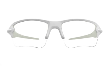Image of Reks White Sling-Blade Eyeglasses, HD Polycarbonate Mirrors, Blue, Single Vision, w-slibla-trans-poly-mirrors
