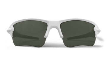 Image of Reks White Sling-Blade Sunglasses, Smoke, Single Vision, w-slibla-try-on