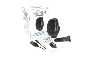 Image of Reliefband Technologies Anti-Nausea and Vomiting Premier Band, Charcoal, RBCHARCOAL