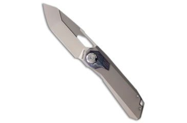 Image of Remette Knife REMETTE RT-Peregrine Falcon Button + Safety Lock Knife Gray 3.2" Pearlescent, Gray, Bohler M390, adult, BHQ-225514