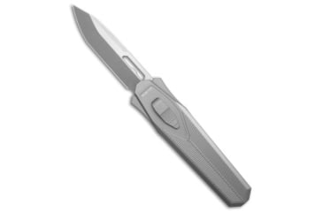 Image of Remette Knife REMETTE RT-Swordfish OTF Gravity Knife Gray Al + Black CF 3" Stonewash, Gray, 14C28N, adult, BHQ-224688