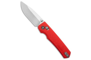 Image of Remette REMETTE RT-Aurora Crossbar Lock Knife Red Raindrop G-10 3" Sandblast, Red, 14C28N, adult, BHQ-234011