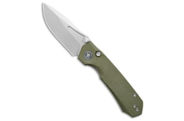 Image of Remette REMETTE RT-Rhino Button + Liner Lock Knife Military Green Micarta 3.1" SW, Green, 14C28N, adult, BHQ-224497