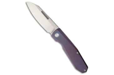 Image of Remette RT-Squirrel Slip Joint Folding Knife, 2.83in, Bohler M390 Stainless Steel, Sheepsfoot Blade, Titanium, Purple Handle, Purple/Gray, 7.09 inch, BHQ-217188